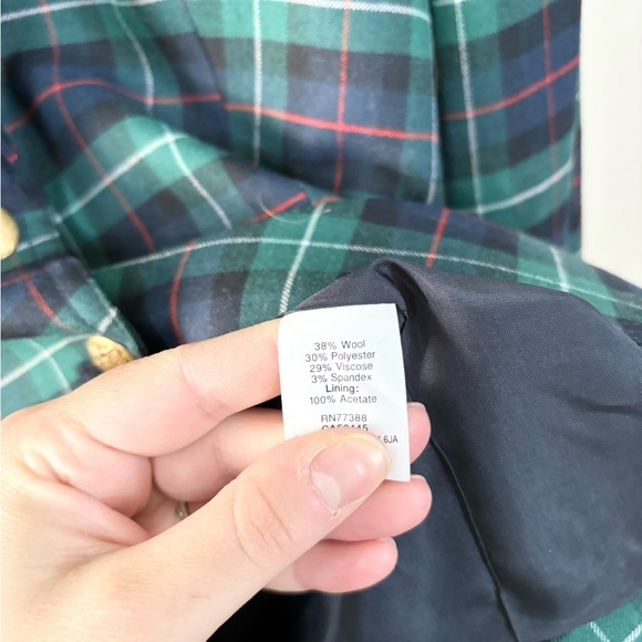 J. Crew Green Plaid Blazer - Picture 3 of 5